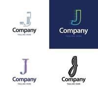 Letter J Big Logo Pack Design Creative Modern logos design for your business vector