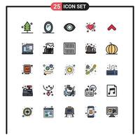 Set of 25 Modern UI Icons Symbols Signs for api up view arrows wedding Editable Vector Design Elements