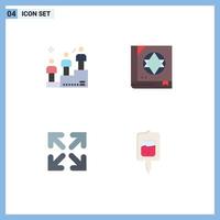 Pictogram Set of 4 Simple Flat Icons of leaderboard direction man magic blood Editable Vector Design Elements