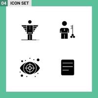 iconos creativos signos y símbolos modernos de ángel persona libertad clave seguridad elementos de diseño vectorial editables vector
