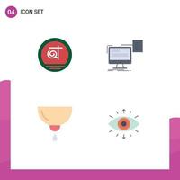 Set of 4 Modern UI Icons Symbols Signs for bangla baby business print feeding Editable Vector Design Elements