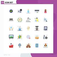 25 Creative Icons Modern Signs and Symbols of girl women avatar up money Editable Vector Design Elements
