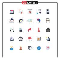 25 iconos creativos signos y símbolos modernos de disquete desarrollo seo codificación elementos de diseño vectorial editables vector