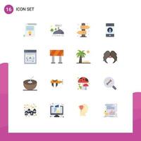 Stock Vector Icon Pack of 16 Line Signs and Symbols for certificate rain document landscape campfire Editable Pack of Creative Vector Design Elements
