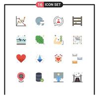 paquete de iconos de vector de stock de 16 signos y símbolos de línea para el gabinete de análisis muebles digitales americanos paquete editable de elementos creativos de diseño de vectores