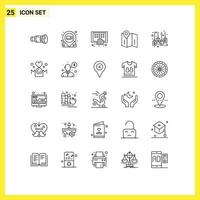 25 Creative Icons Modern Signs and Symbols of directions map pin tablet mobile Editable Vector Design Elements