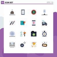 Universal Icon Symbols Group of 16 Modern Flat Colors of architecture bangladesh capitol sign currency Editable Pack of Creative Vector Design Elements