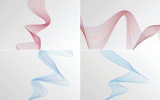 Collection of geometric minimal lines pattern set vector