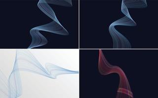 Collection of geometric minimal lines pattern set vector