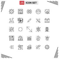 25 Creative Icons Modern Signs and Symbols of computing strength flag skincare calcium Editable Vector Design Elements