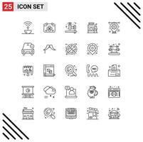 Mobile Interface Line Set of 25 Pictograms of supplement protein leaf gainer homeopathy Editable Vector Design Elements