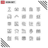 Mobile Interface Line Set of 25 Pictograms of supplement protein leaf gainer homeopathy Editable Vector Design Elements