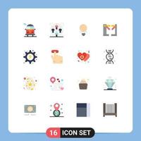 Universal Icon Symbols Group of 16 Modern Flat Colors of bus sport user man hotel Editable Pack of Creative Vector Design Elements