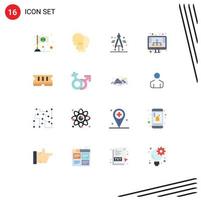 16 Creative Icons Modern Signs and Symbols of day compass irish human science Editable Pack of Creative Vector Design Elements