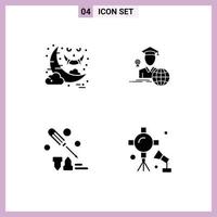 Creative Icons Modern Signs and Symbols of halloween construction ghost graduate tool Editable Vector Design Elements