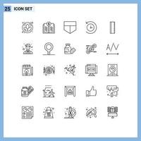 Modern Set of 25 Lines and symbols such as site coordinator shield school education Editable Vector Design Elements