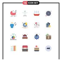 Universal Icon Symbols Group of 16 Modern Flat Colors of baby argosy fitness takeoff ship Editable Pack of Creative Vector Design Elements