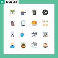 Modern Set of 16 Flat Colors and symbols such as finance delete investor detergent trash Editable Pack of Creative Vector Design Elements