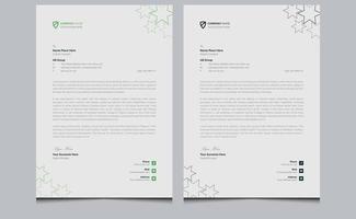 Simple abstract creative clean minimal modern professional company official business style letterhead template design vector