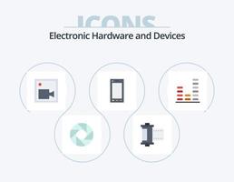 Devices Flat Icon Pack 5 Icon Design. equalizer. tablet. cam. phone. devices vector