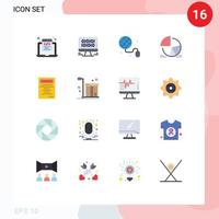 16 Flat Color concept for Websites Mobile and Apps coding education programming development web Editable Pack of Creative Vector Design Elements