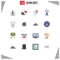 16 Creative Icons Modern Signs and Symbols of artwork location pen tool goal marker Editable Pack of Creative Vector Design Elements