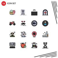 16 Creative Icons Modern Signs and Symbols of wedding love upload celebration wireless Editable Creative Vector Design Elements