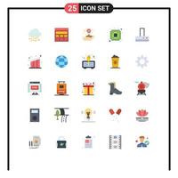Stock Vector Icon Pack of 25 Line Signs and Symbols for fan storage gardening hardware computer Editable Vector Design Elements