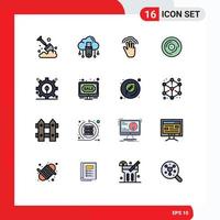 16 Creative Icons Modern Signs and Symbols of scratching dj store beat interface Editable Creative Vector Design Elements