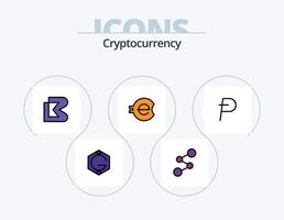 Cryptocurrency Line Filled Icon Pack 5 Icon Design. crypto . earth coin . crypto currency. crypto vector