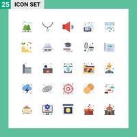 Universal Icon Symbols Group of 25 Modern Flat Colors of oil learning chemistry necklace chemistry education chemical knowledge Editable Vector Design Elements