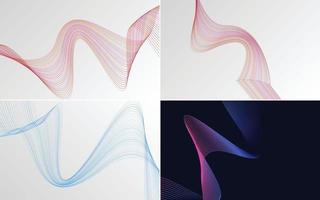 Collection of geometric minimal lines pattern set vector