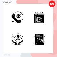4 Creative Icons Modern Signs and Symbols of call care phone hosting employee care Editable Vector Design Elements