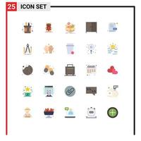 Universal Icon Symbols Group of 25 Modern Flat Colors of doc interior wedding furniture money Editable Vector Design Elements