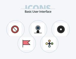 paquete de iconos rellenos de línea básica 5 diseño de iconos. . red. básico. Enlace. red vector
