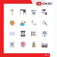 16 User Interface Flat Color Pack of modern Signs and Symbols of arrow delivery furniture display page content placeholder Editable Pack of Creative Vector Design Elements