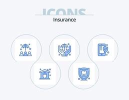 Insurance Blue Icon Pack 5 Icon Design. shield. insurance. insurance. phone. insurance vector