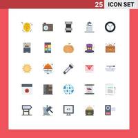 Stock Vector Icon Pack of 25 Line Signs and Symbols for mechanics file carpenter document clipboard Editable Vector Design Elements