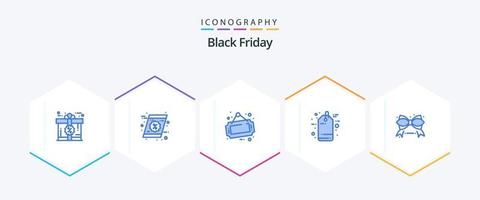 Black Friday 25 Blue icon pack including friday. sale tag. sign. sale. black friday vector