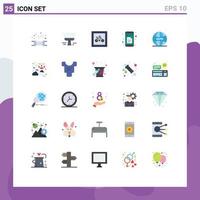 Universal Icon Symbols Group of 25 Modern Flat Colors of gdpr sheets car docs vehicles Editable Vector Design Elements