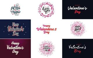 Be My Valentine lettering with a heart design. suitable for use in Valentine's Day cards and invitations vector