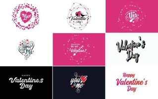 Be My Valentine lettering with a heart design. suitable for use in Valentine's Day cards and invitations vector