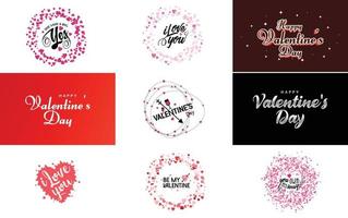 Be My Valentine lettering with a heart design. suitable for use in Valentine's Day cards and invitations vector