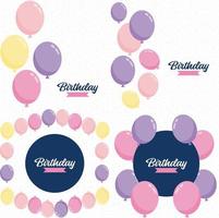 Happy Birthday written in a brush stroke font with a watercolor splatter background vector