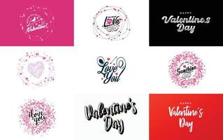 Be My Valentine lettering with a heart design. suitable for use in Valentine's Day cards and invitations vector