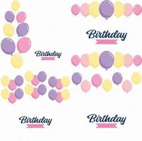 Happy Birthday design with a vintage. typewriter font and a paper texture background vector