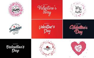 Love word art design with a heart-shaped gradient background vector