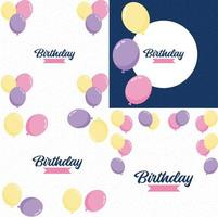 Happy Birthday design with a vintage. typewriter font and a paper texture background vector