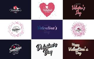 Be My Valentine lettering with a heart design. suitable for use in Valentine's Day cards and invitations vector