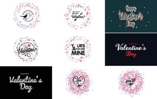 Be My Valentine Valentine's holiday lettering for greeting card vector